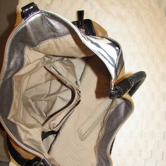 ❤️BRIGHTON Fashionista City Dovima Brown Leather Black Zebra Shoulder Bag Purse - Picture 2 of 8